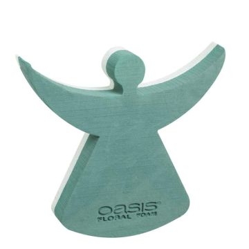 OASIS Nasssteckschaum Engel SATCHA, Polystyrol Hartschaumboden, grün, 33,5x30x6cm