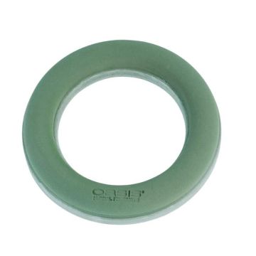 OASIS® Nasssteckschaum Ring, EcoBase Hartschaumboden, grün, 4,5cm, Ø30cm