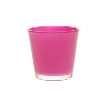 Teelicht Halter ALEX AIR aus Glas, pink, 7,2cm, Ø7,5cm