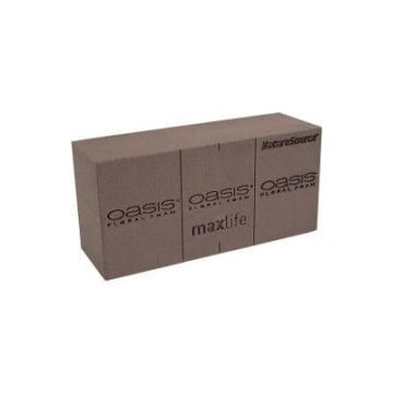 OASIS Maxlife Nasssteckschwamm Ziegel ALJA mit Schneidelinien, NatureSource 20% biobasierte Rohstoffe, braun, 23x11,5x7,5cm OASIS Maxlife Nasssteckschwamm Ziegel ALJA mit Schneidelinien, NatureSource 20% biobasierte Rohstoffe, braun, 23x11,5x7,5cm