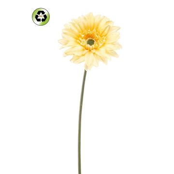 Künstliche Gerbera FRALWE, Eco Collection, hellgelb, 65cm, Ø13cm