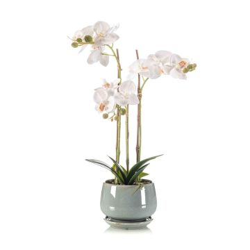 Kunstorchidee Phalaenopsis JOLANA im Keramiktopf, weiß, 45cm