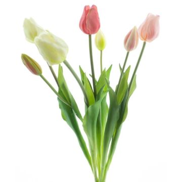 Künstlicher Tulpenstrauß Mix LONA, creme-rosa-pink, 45cm, Ø20cm