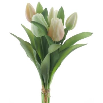Künstlicher Tulpenstrauß Mix LONA, gelb-creme-grün, 30cm, Ø20cm