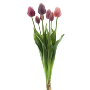 Künstlicher Tulpenstrauß Mix LONA, rosa-mauve, 45cm, Ø20cm