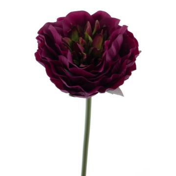 Textil Blume Ranunkel PIRE, dunkelviolett, 25cm