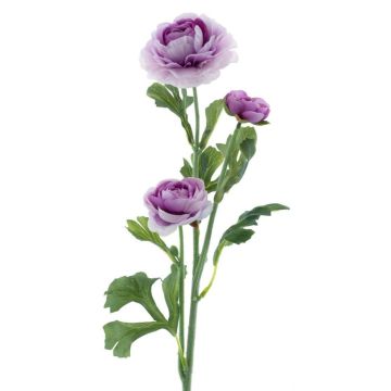 Kunst Blume Ranunkel PROTO, lila-weiß, 65cm