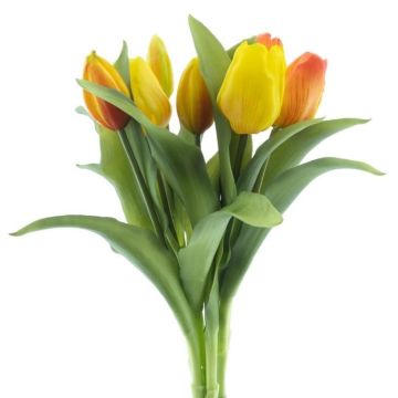 Künstlicher Tulpenstrauß Mix LONA, gelb-orange, 30cm, Ø20cm