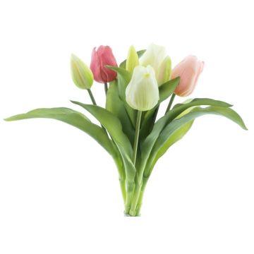 Künstlicher Tulpenstrauß Mix LONA, creme-rosa-pink, 30cm, Ø20cm
