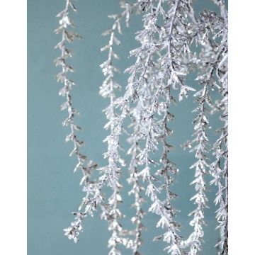 Künstlicher Rhipsalis Zweig HASAN, Glitzer, silber, 120cm