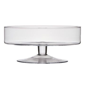 Schale mit Standfuß CORIE EARTH, Glas, transparent, 13cm, Ø29cm