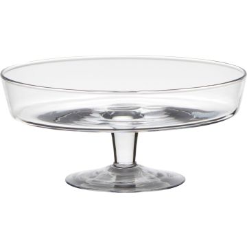 Glas Schüssel mit Fuß MICK, transparent, 10cm, Ø24,5cm