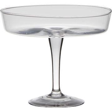 Glas Schüssel mit Fuß MICK, transparent, 20,5cm, Ø24,5cm