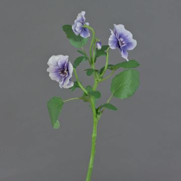 Dekozweig Stiefmütterchen SIANIE, lila-blau-weiß, 35cm, Ø5-6,5cm