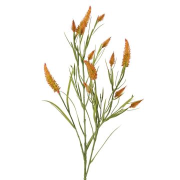 Dekozweig Klee EUTIN mit Blüten, orange-grün, 80cm