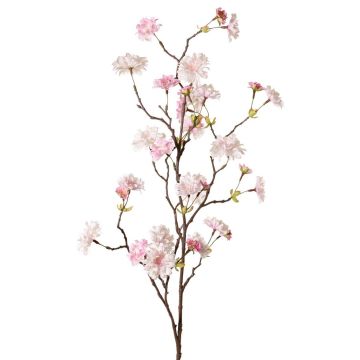 Kunstzweig Zierpfirsich KENZUN, Blüten, hellrosa, 110cm