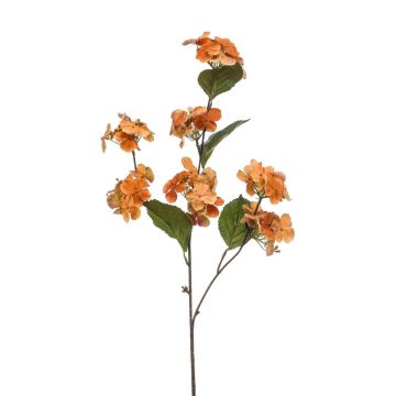 Künstliche Blume Hortensie CLARY, orange, 80cm