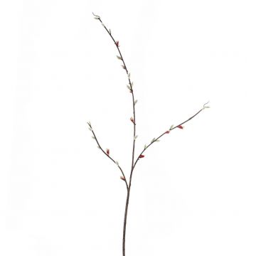Kunstzweig Weidenkätzchen SORA mit Blüten, braun, 100cm