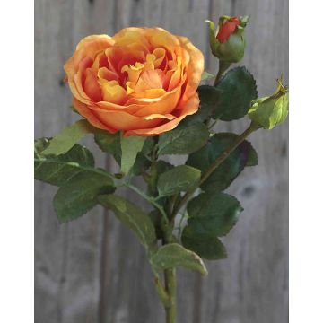 Künstliche Kohl-Rose OLIVERA, orange, 30cm, Ø9cm