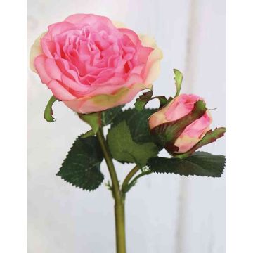 Textil Rose QUEENIE, rosa, 30cm, Ø3-5cm