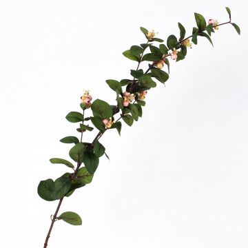 Kunstzweig Schneebeere NERINA mit Beeren, aprikose-rosa, 95cm