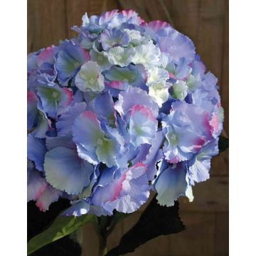 Textilblume Hortensie ANGELINA, blau-violett, 70cm, Ø23cm