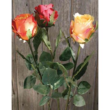 Textilblume Rose WALINTINA, rot, 45cm, Ø6cm