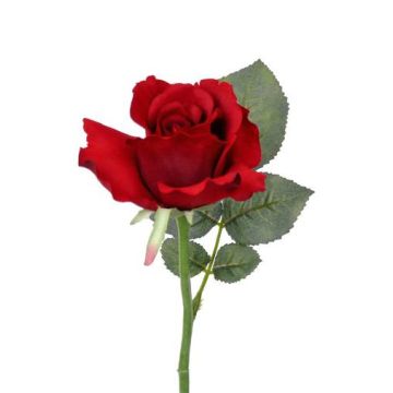 Künstliche Rose ELLI, rot, 30cm, Ø6cm