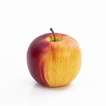 Kunst Apfel ADALBERO, rot-gelb, 8cm, Ø8cm