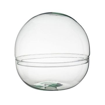Glas Sukkulenten Terrarium BRYSON, Kugel, recycelt, transparent, 19,5cm, Ø19,5cm