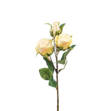 Kunstblumen Zweig Rose FREYDE, creme, 45cm