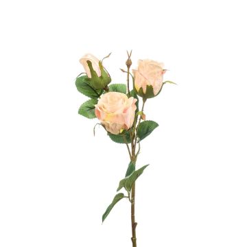 Kunstzweig Rose FREYDE, hellrosa, 45cm, Ø4-5cm