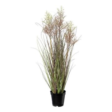 Kunstgras Land-Reitgras BAVRONY mit Rispen, braun-grün, 85cm