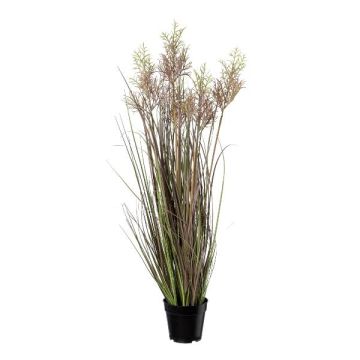 Kunstgras Land-Reitgras BAVRONY mit Rispen, braun-grün, 105cm