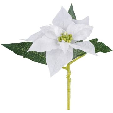 Plastikblume Weihnachtsstern KASNERK, weiß, 40cm