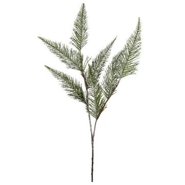 Kunstzweig Schildfarn VRENTO, beschneit, grün-weiß, 75cm