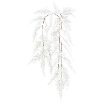 Kunstzweig Schildfarn VRENTO, beschneit, weiß, 100cm
