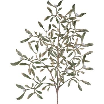 Kunstzweig Mistel PLAVIR mit Beeren, gold-grün, 55cm