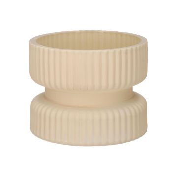 Wendbarer Glas Kerzenständer ARTORIUS für Maxi-Teelichter, Stumpenkerzen, sand-matt, 7cm, Ø9cm