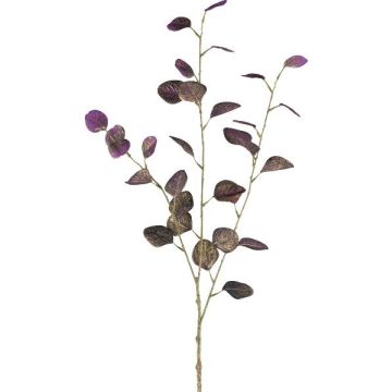 Kunstzweig Eukalyptus PLOHIN, Glitzer, violett, 95cm