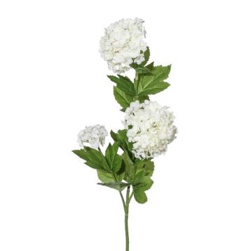 Künstlicher Zweig Schneeball SNAVEN, creme, 60cm