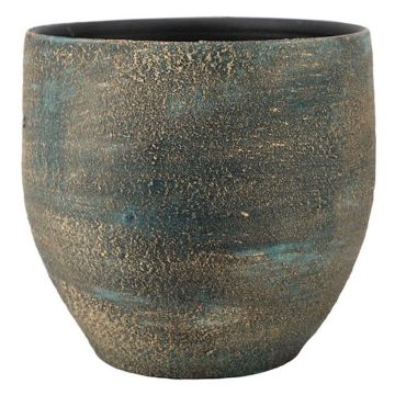 Pflanztopf aus Keramik AETIOS Farbverlauf, blau-gold, 34cm, Ø34cm