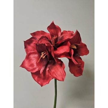 Künstliche Amaryllis SARNUK, rot, 80cm