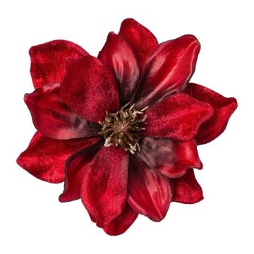 Samt Magnolie BURFFY, burgunderrot, Ø16cm