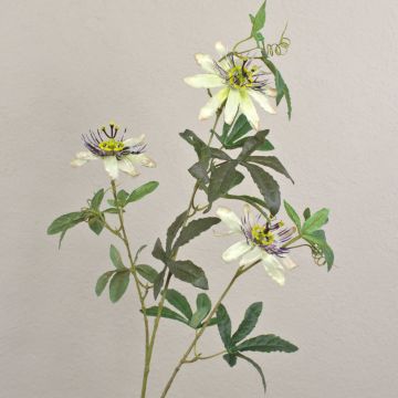 Deko Passionsblume JULANDA, weiß-lila, 95cm, Ø11cm