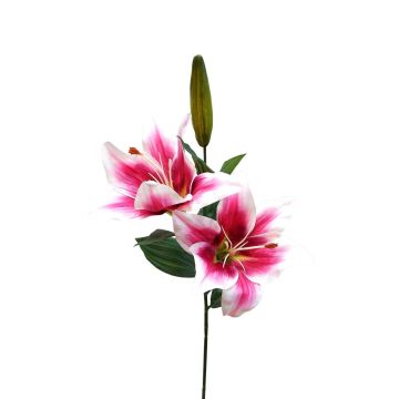 Künstlicher Blumezweig Lilie RODEHILDE, pink-weiß, 65cm