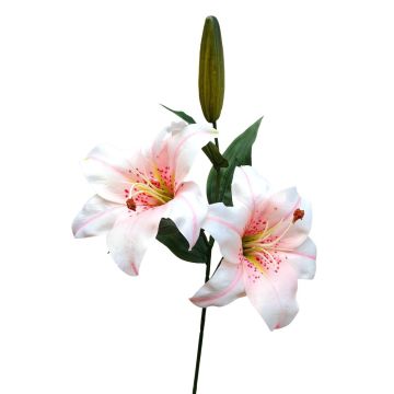 Künstlicher Blumezweig Lilie RODEHILDE, rosa-weiß, 65cm