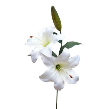 Künstlicher Blumezweig Lilie RODEHILDE, creme-weiß, 65cm