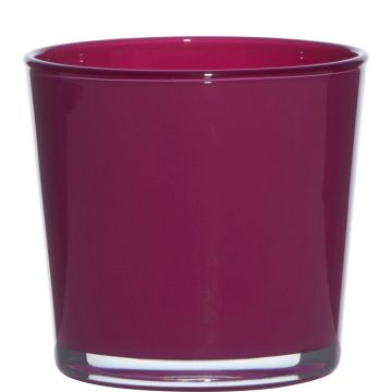 Pflanztopf aus Glas ALENA, magenta, 11cm, Ø11,5cm