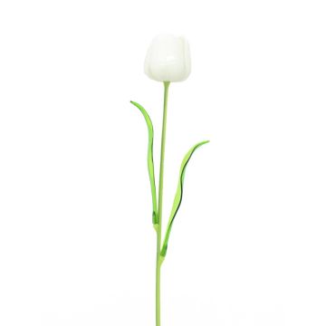 Kunststoff Tulpe ISHITA in Glasoptik, 12 Stück, weiß, 60cm